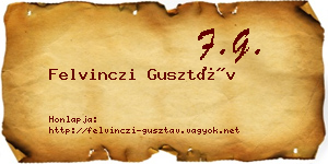 Felvinczi Gusztáv névjegykártya