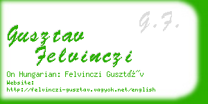 gusztav felvinczi business card